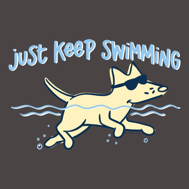 Just Keep Swimming - Ladies Curvy V-Neck Tee