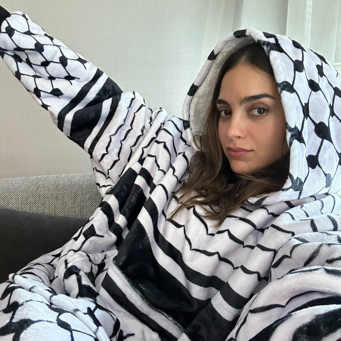 Kufiya Blanket Hoodie