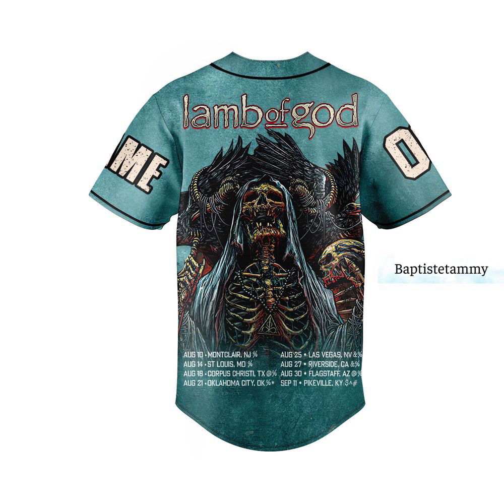 Lamb Of God Baseball Jersey For Men Women, Lamb Of God Jersey, Horror Jersey - lylyprint.com