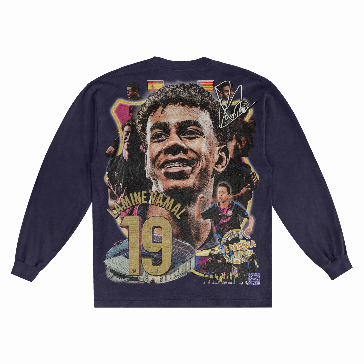 Lamine Yamal Barça Long Sleeved Tee Style004