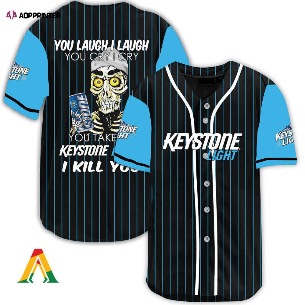 Laugh Cry Take My Keystone Light I Kill You Baseball Jersey - Aopprinter
