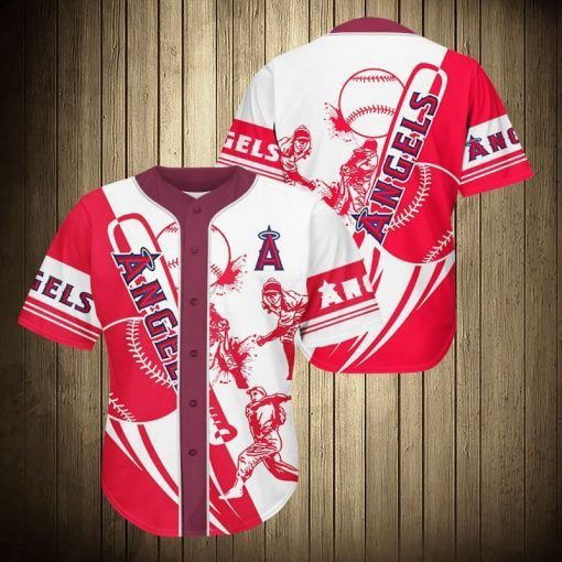 Los Angeles Angels Baseball Jersey BJ0003 - lylyprint.com