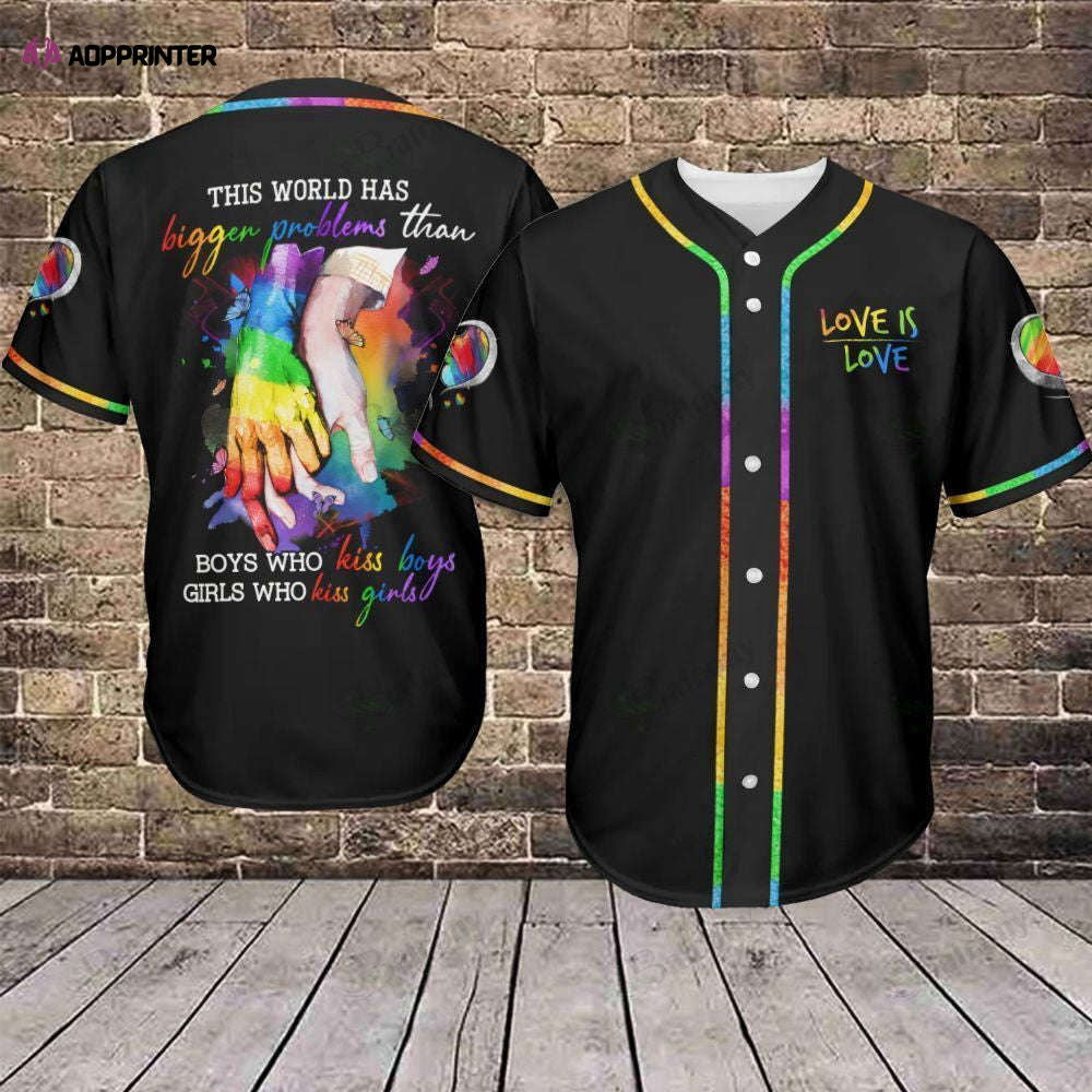 Love is Love Baseball Jersey - LGBT Baseball Tee Jersey 361 - Aopprinter