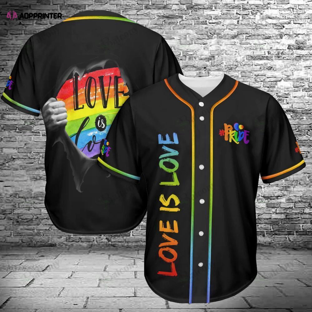 Love is Love LGBT Baseball Jersey - Stylish Baseball Tee for All Genders - Aopprinter