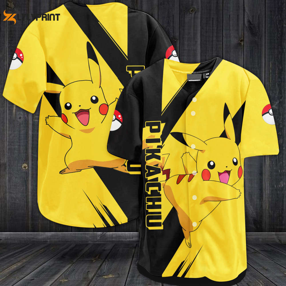 Lovely Pikachu All Over Print 3D Baseball Jersey - lylyprint.com