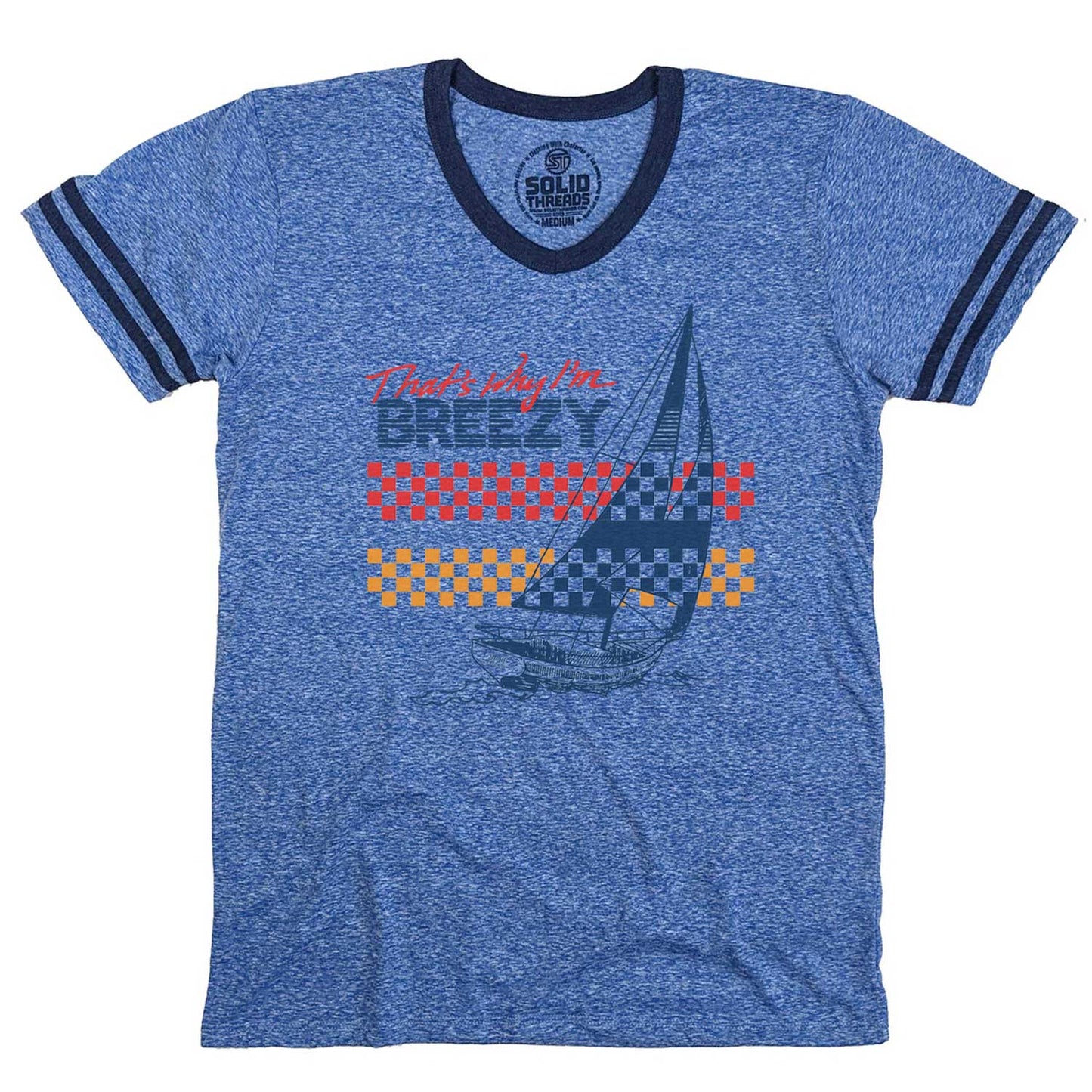 That's Why I'm Breezy Ringer V-Neck Tee