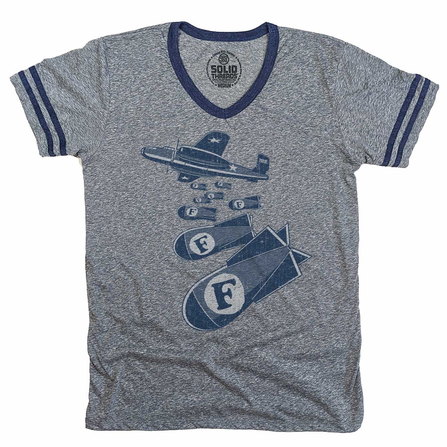 F-Bombs Ringer V-Neck Tee