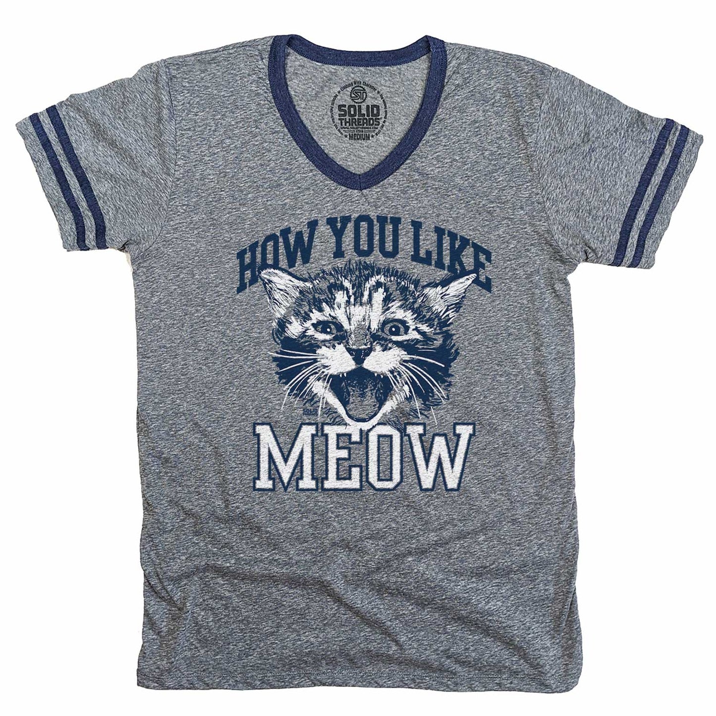 How You Like Meow Ringer V-Neck Tee
