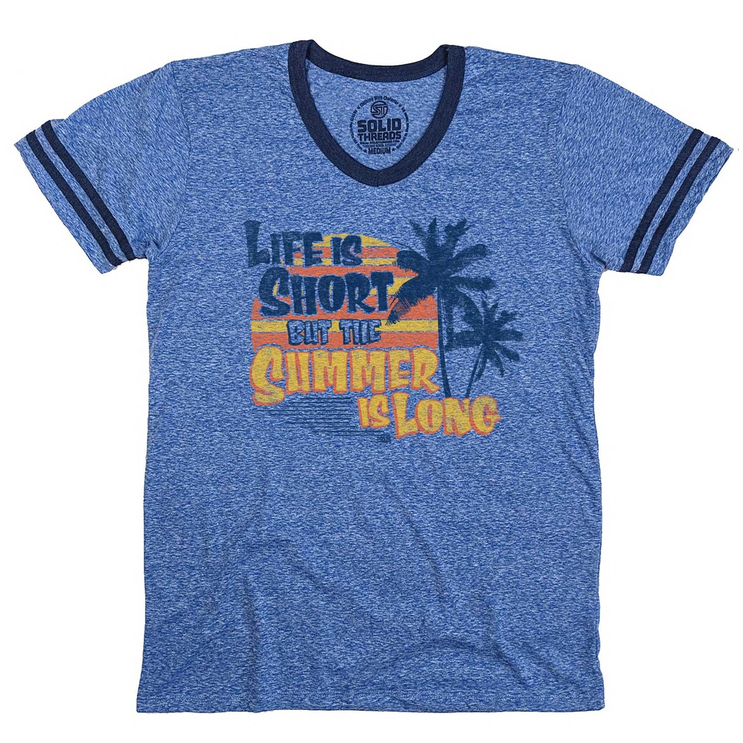 Life is Short But the Summer is Long Ringer V-Neck Tee