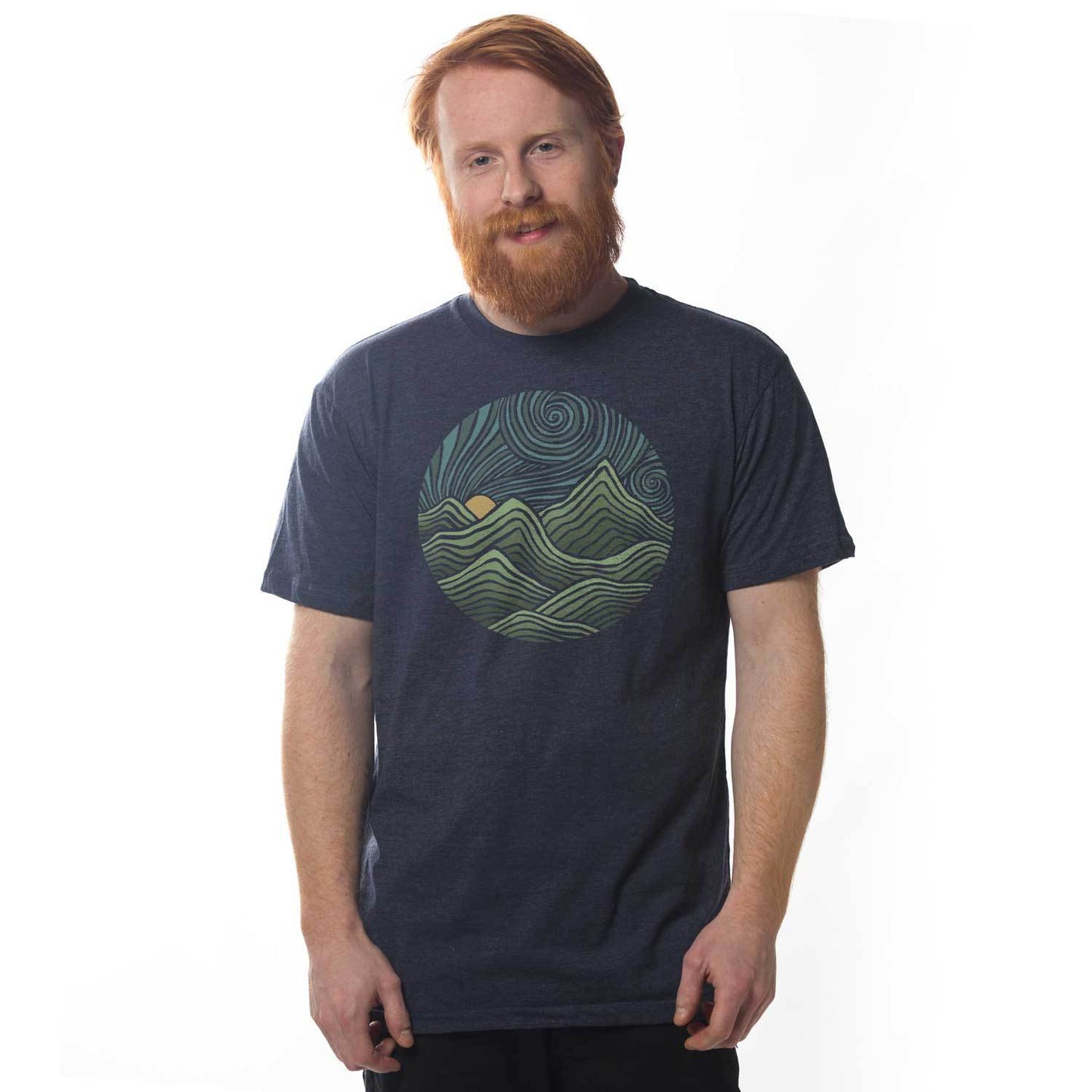 Swirly Mountains T-shirt | Design by Dylan Fant
