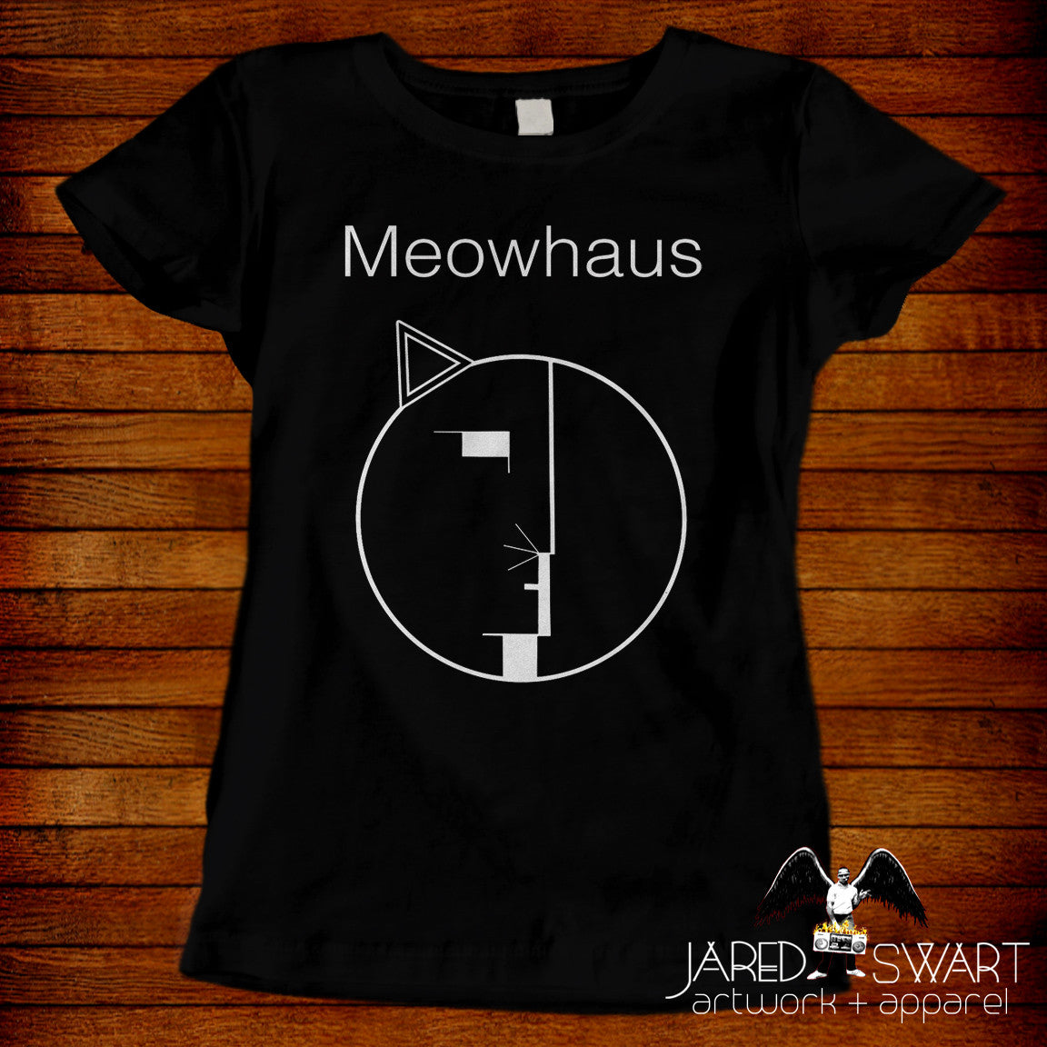 Cat World parody T-shirt Meowhaus