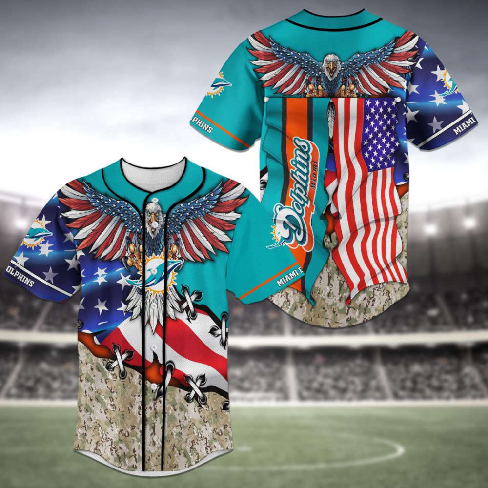 Miami Dolphins Baseball Jersey - lylyprint.com