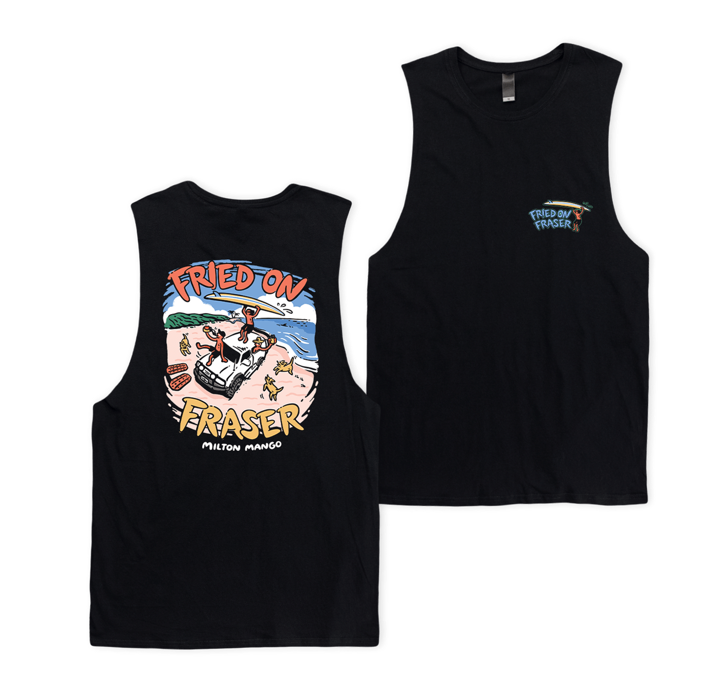Fried on Fraser Muscle Tee Black