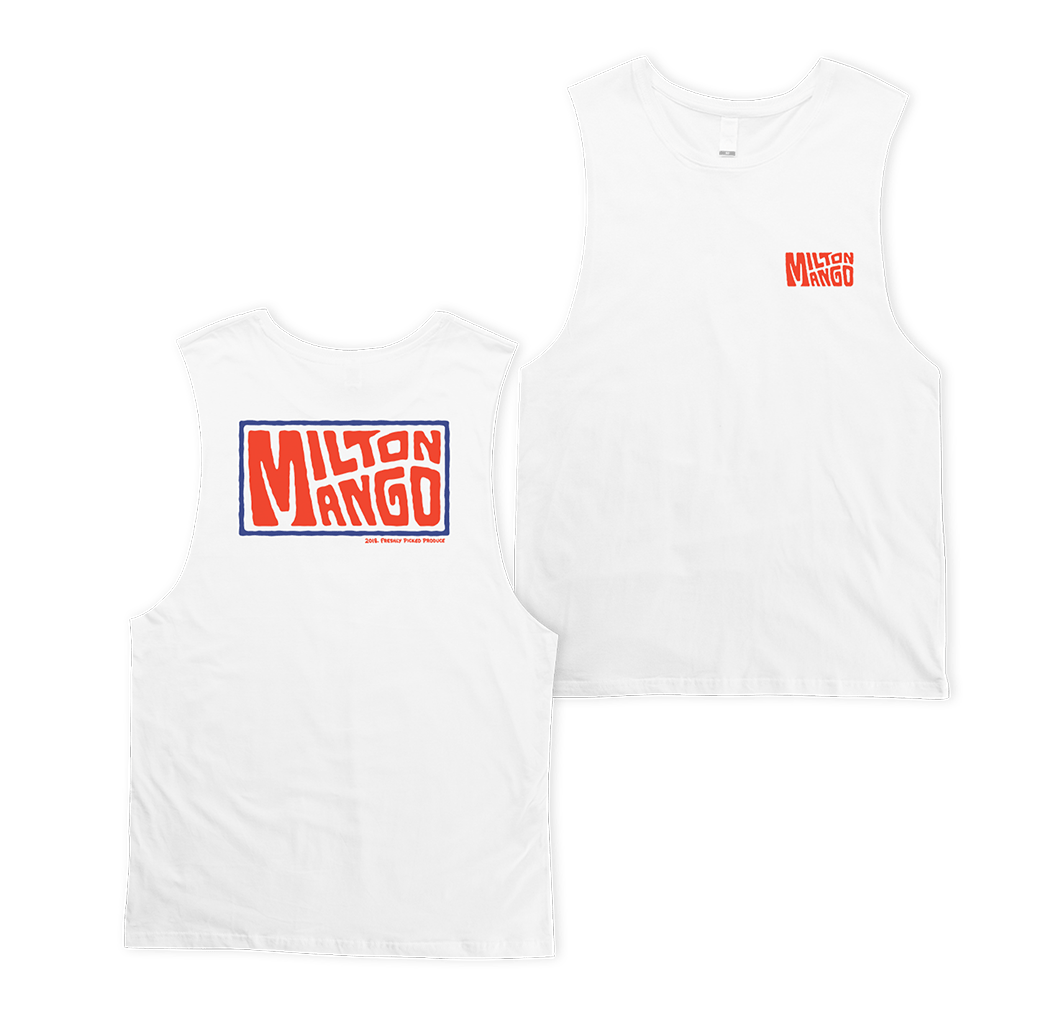 Juice Box Muscle Tee White