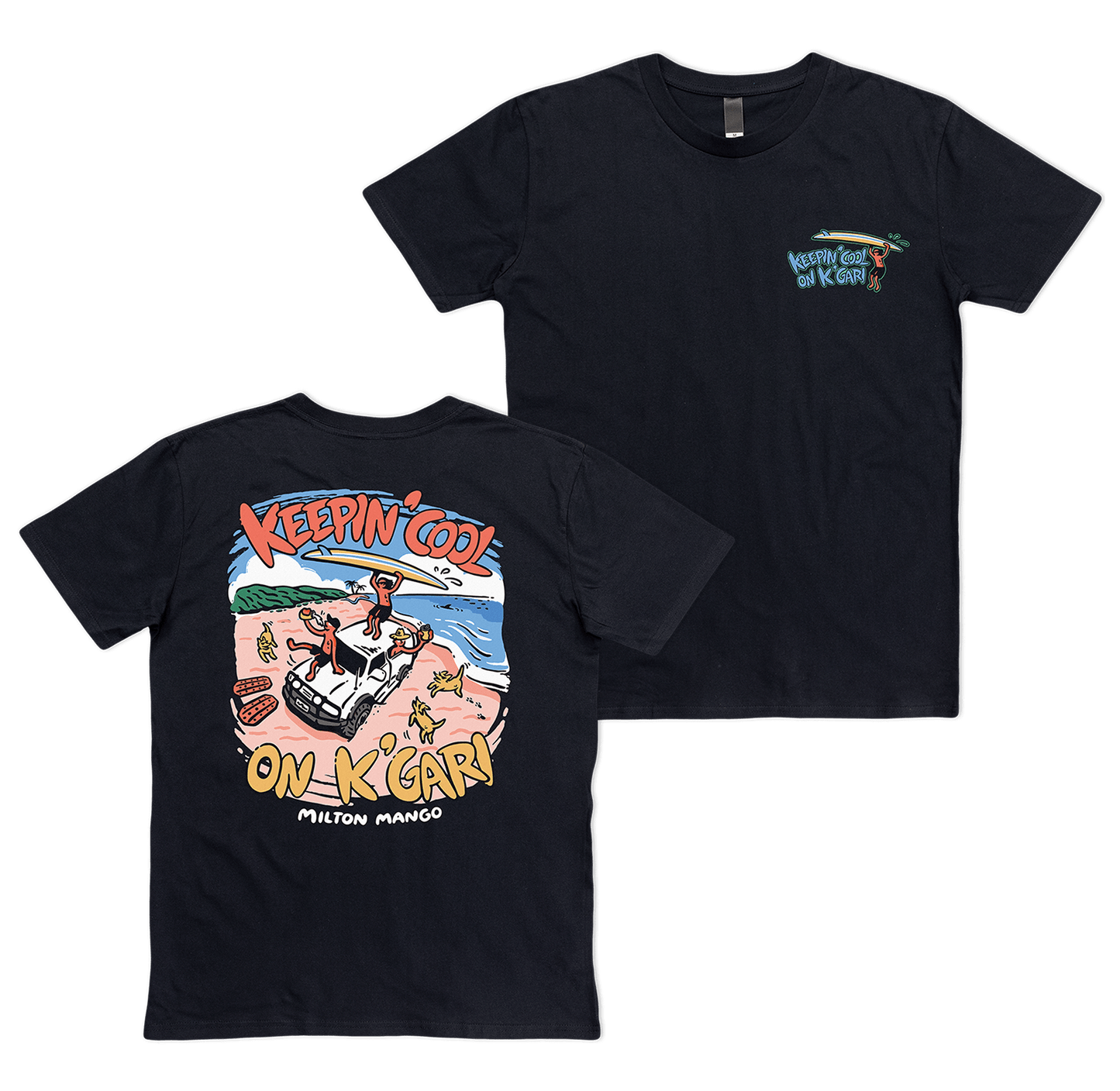 Keepin' Cool on K'Gari Tee Black
