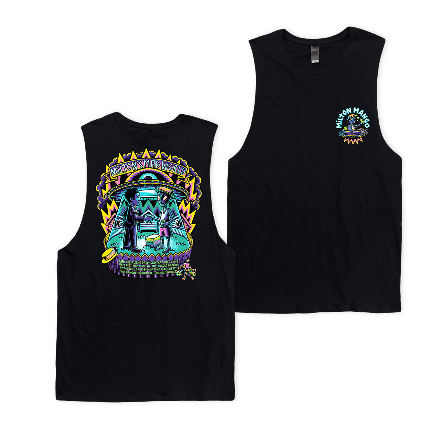 Milton Mango Run Muscle Tee Black