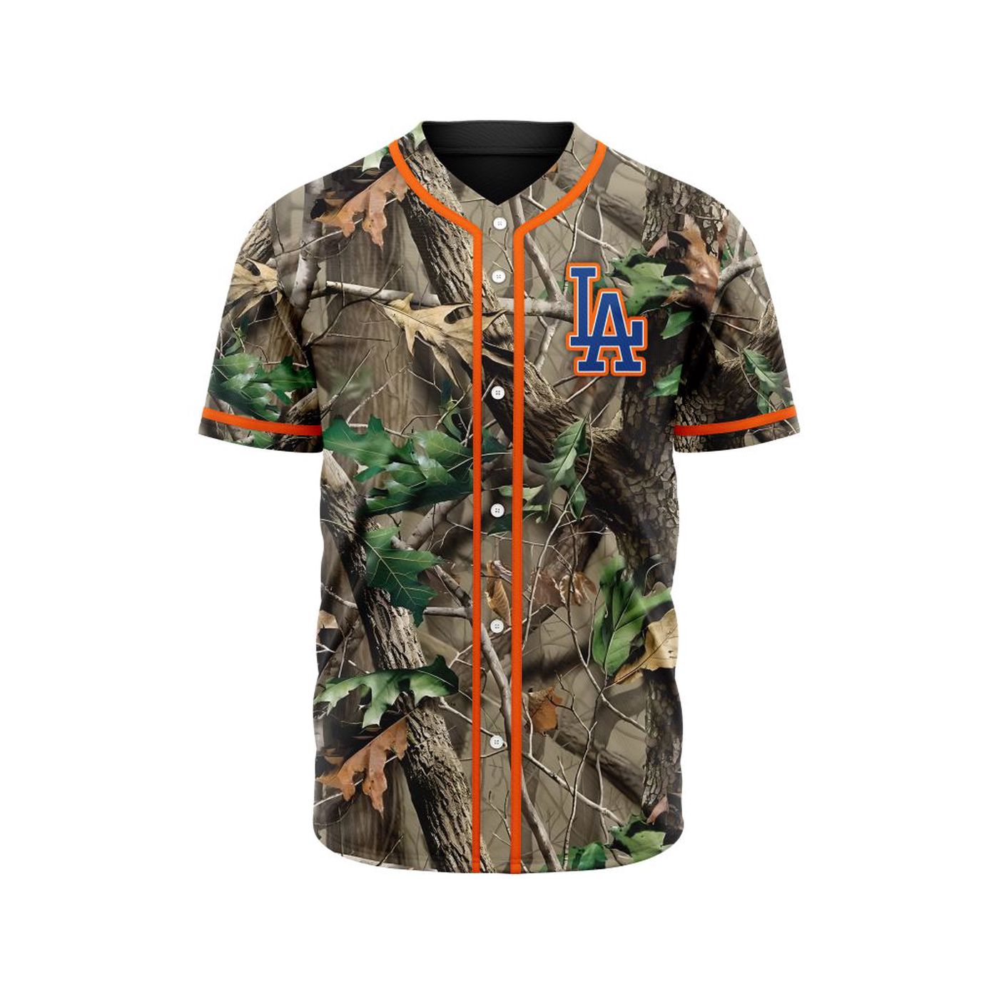 MLB Los Angeles Dodgers Special Realtree Camo Hunting Baseball Jersey Gift for Men Women - Bafud