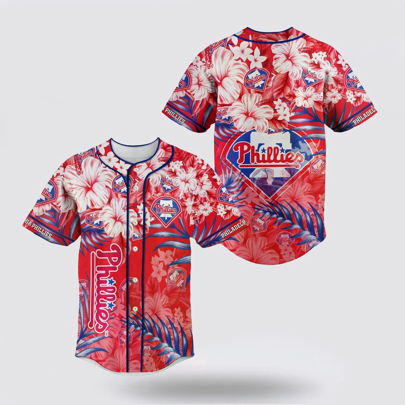 Authentic MLB Philadelphia Phillies Baseball Jersey Flower - Perfect for Fans! - Gift for Men Women - lylyprint.com