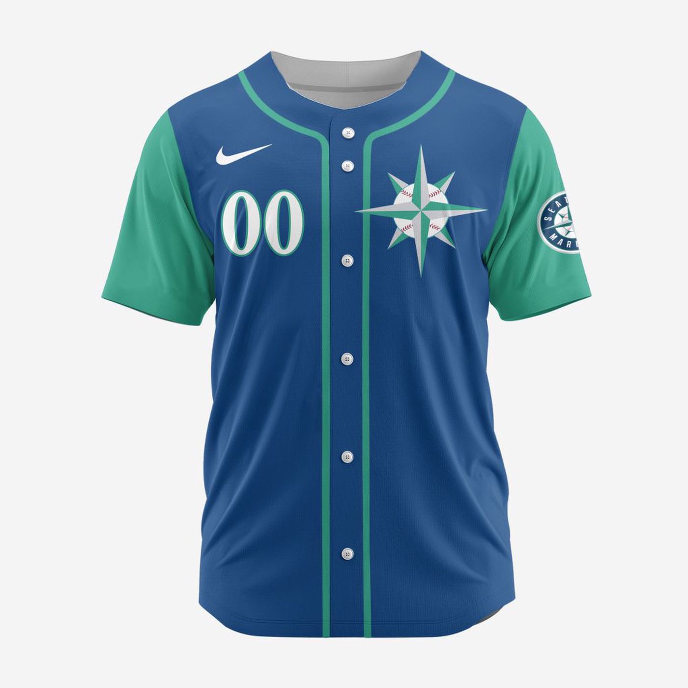 MLB Seattle Mariners Personalized Alternate Design Concept Baseball Jersey 2403 - Bafud
