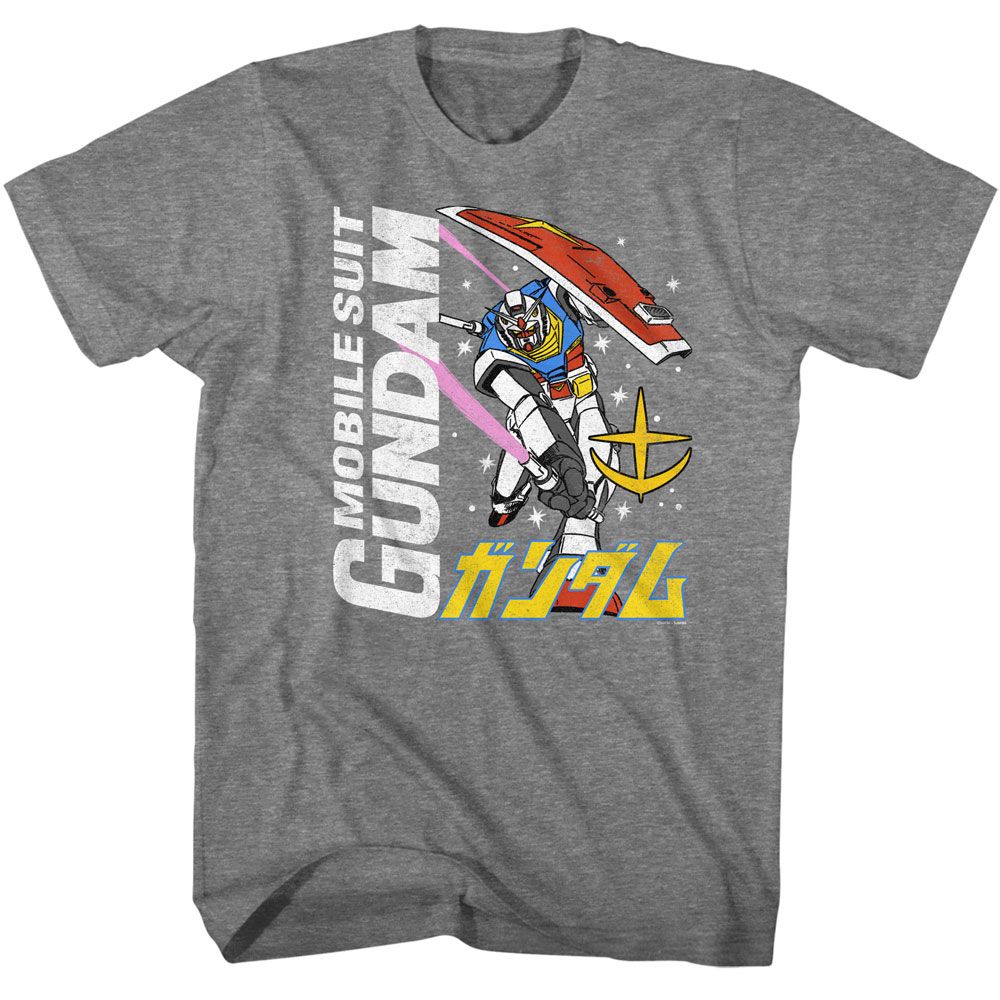 Mobile Suit Gundam - Gundam MS White Text Boyfriend Tee