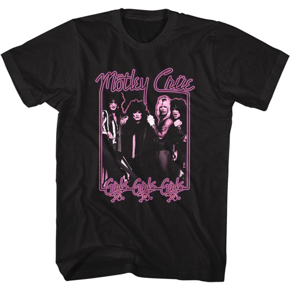 Motley Crue Girls Girls Girls Neon Boyfriend Tee