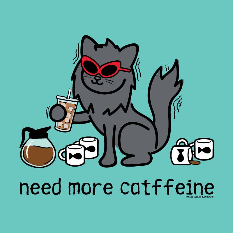 Need More Catffeine - Ladies T-Shirt V-Neck