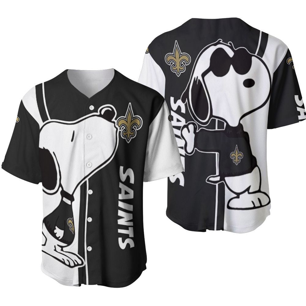 New Orleans Saints snoopy lover Printed Baseball Jersey - Gift for Men Women- Gift for Women Men - Bafud
