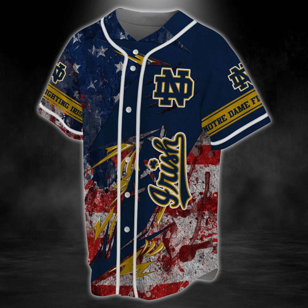 Notre Dame Fighting Irish Baseball Jersey Fan Gifts - lylyprint.com