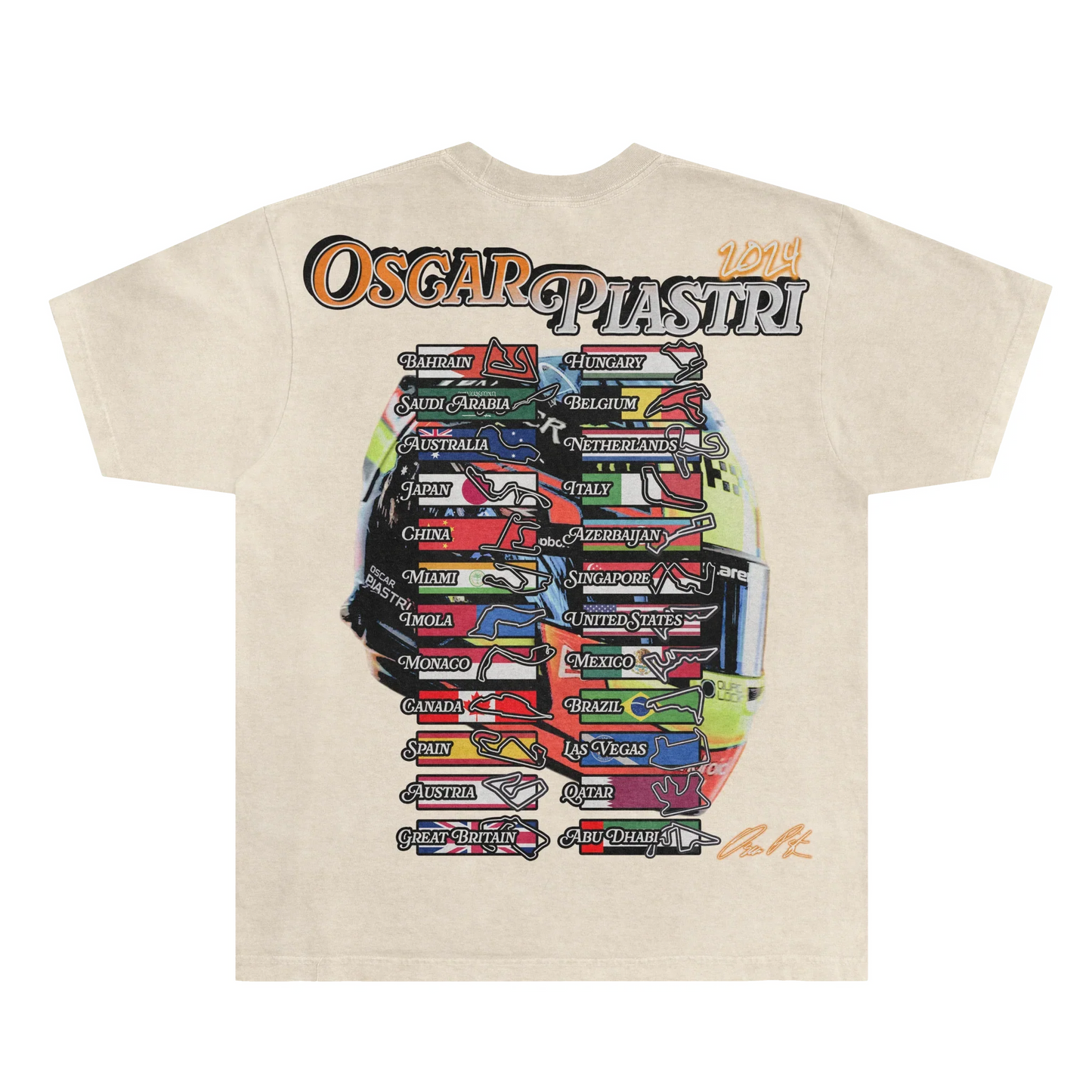 Oscar Piastri '24 Helmet Tee Style003