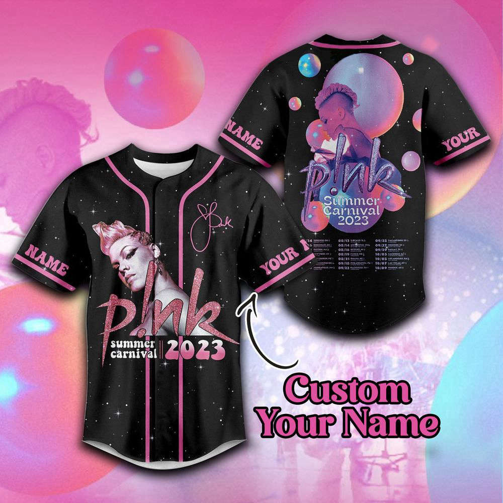 P!nk Summer Carnival 2023 Personalized Adult Baseball Jersey For Men Women - lylyprint.com