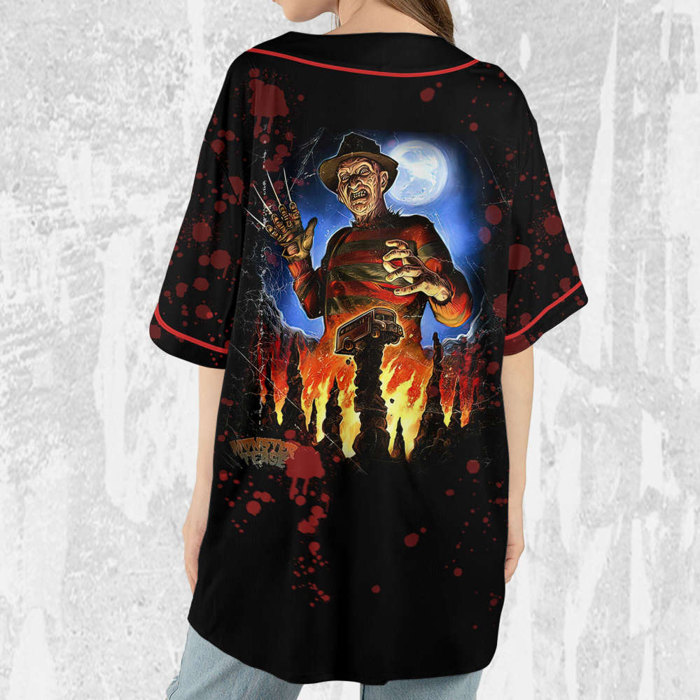 Personalize Freddy Krueger Monster Tease Jersey, Horror Jersey, Freddy Baseball Jersey - lylyprint.com