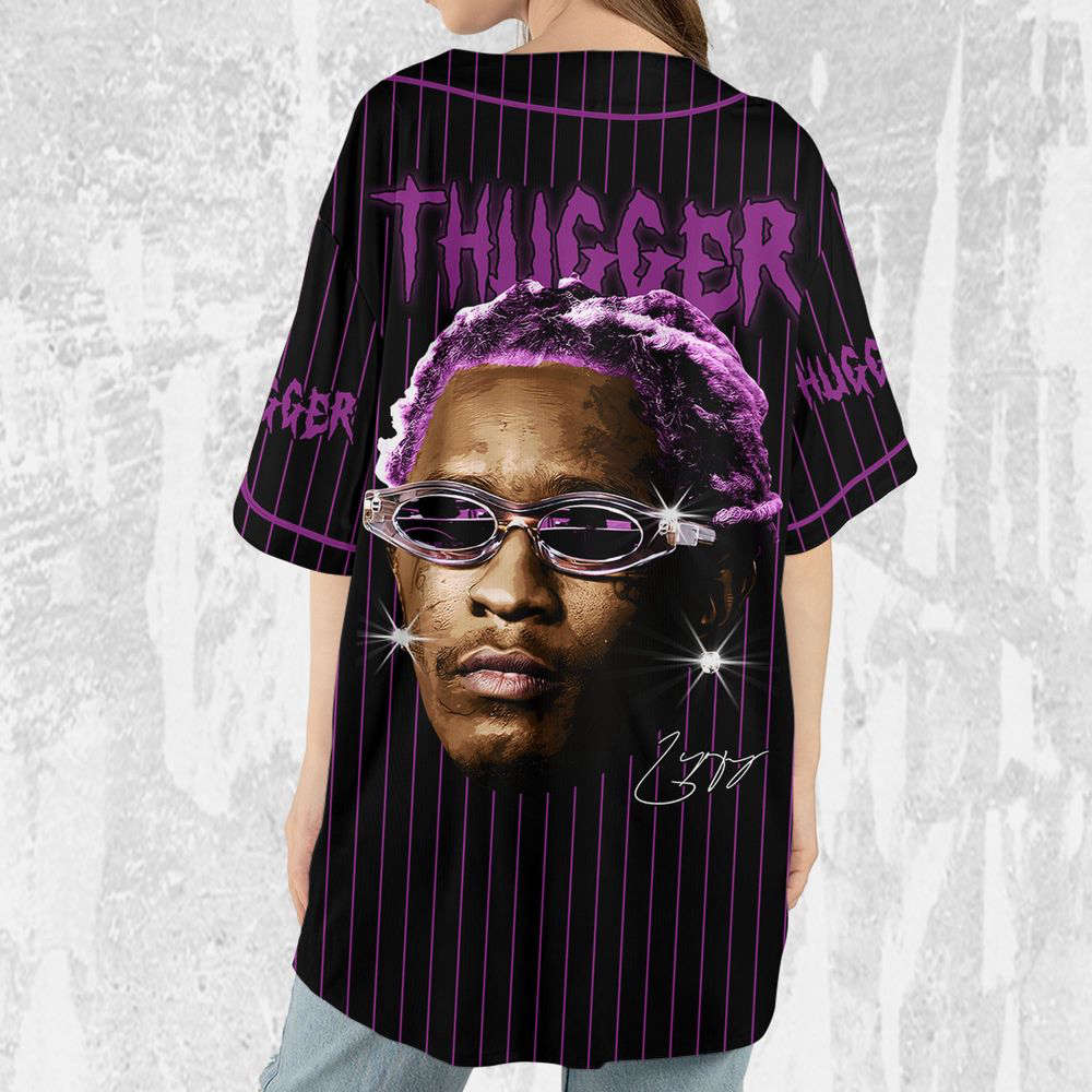 Personalize Young Thug Black And Purple Jersey, Young Thug Baseball Jersey - lylyprint.com