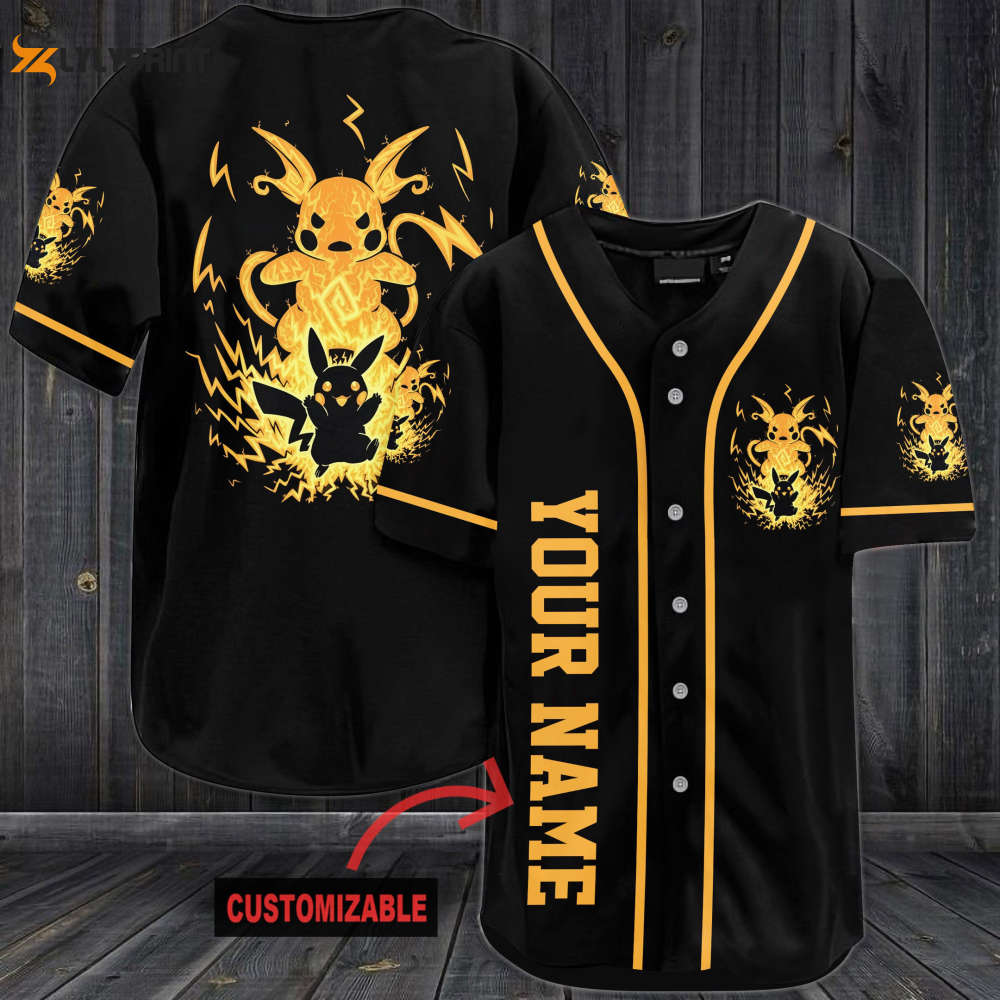 Personalized Angry Raichu Baseball Jersey - lylyprint.com