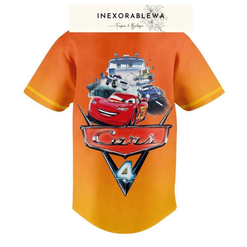 Personalized Cars 4 Baseball Jersey For Men Women, Lightning McQueen Jersey Shirt - lylyprint.com