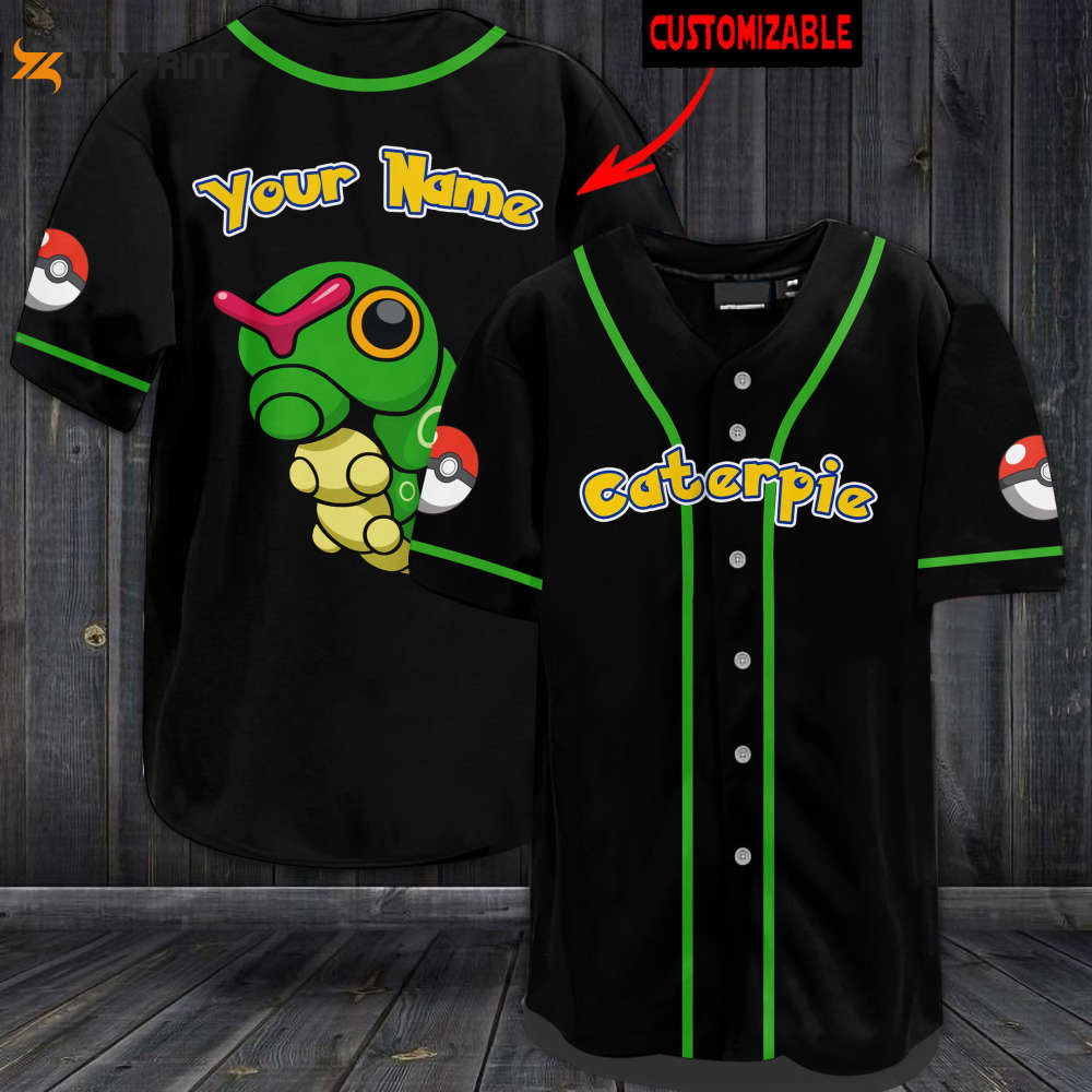 Personalized Caterpie Baseball Jersey - lylyprint.com