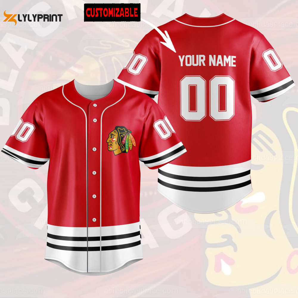 Personalized Chicago Blackhawks Baseball Jersey - lylyprint.com