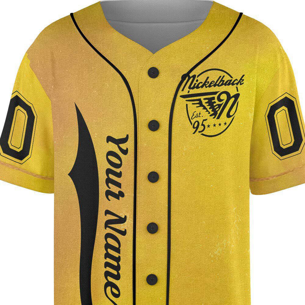 Personalized Custom Nickelback Music Doodle Art Baseball Jersey - lylyprint.com