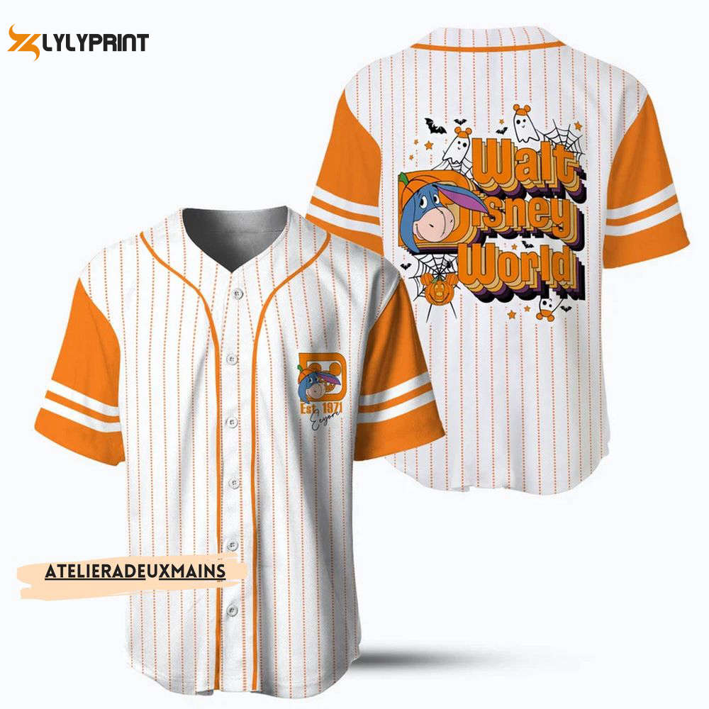 Personalized Eeyore Donkey Halloween Is Coming Happy Spooky Season Baseball Jersey Shirt - lylyprint.com