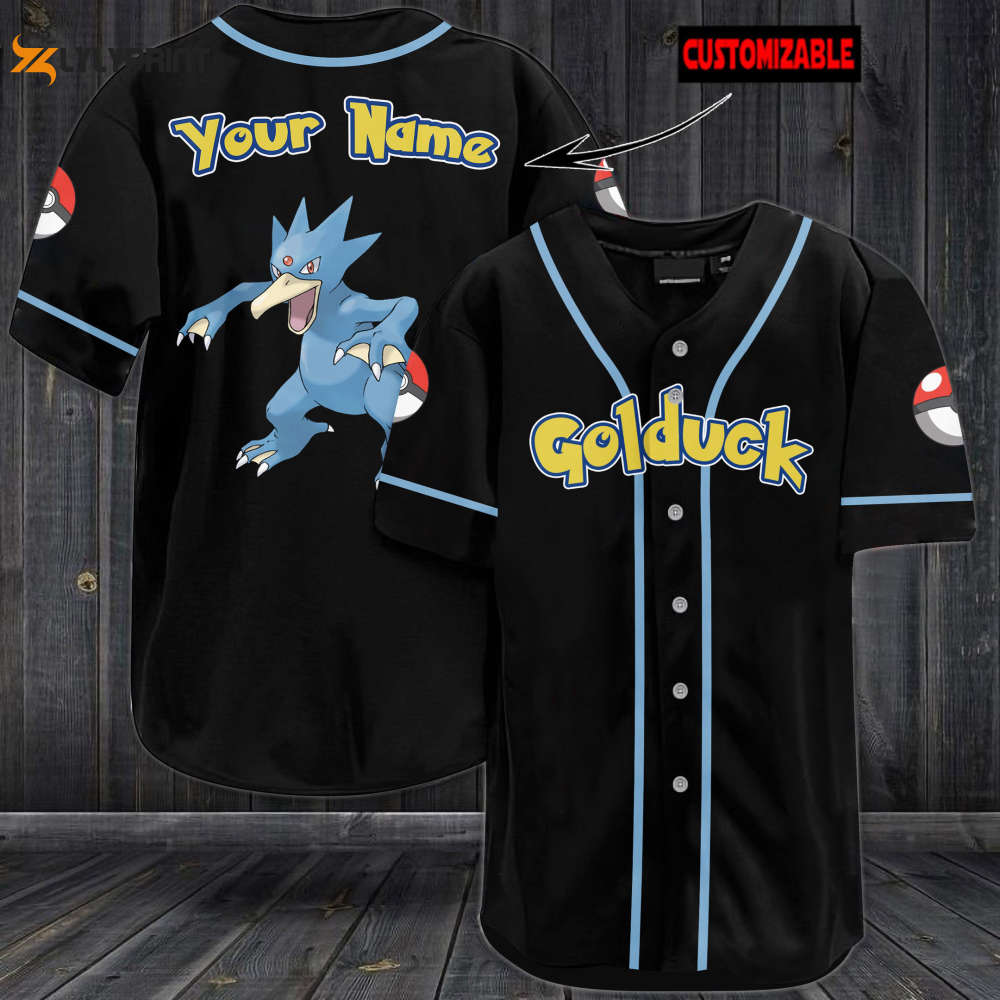 Personalized Golduck Baseball Jersey - lylyprint.com