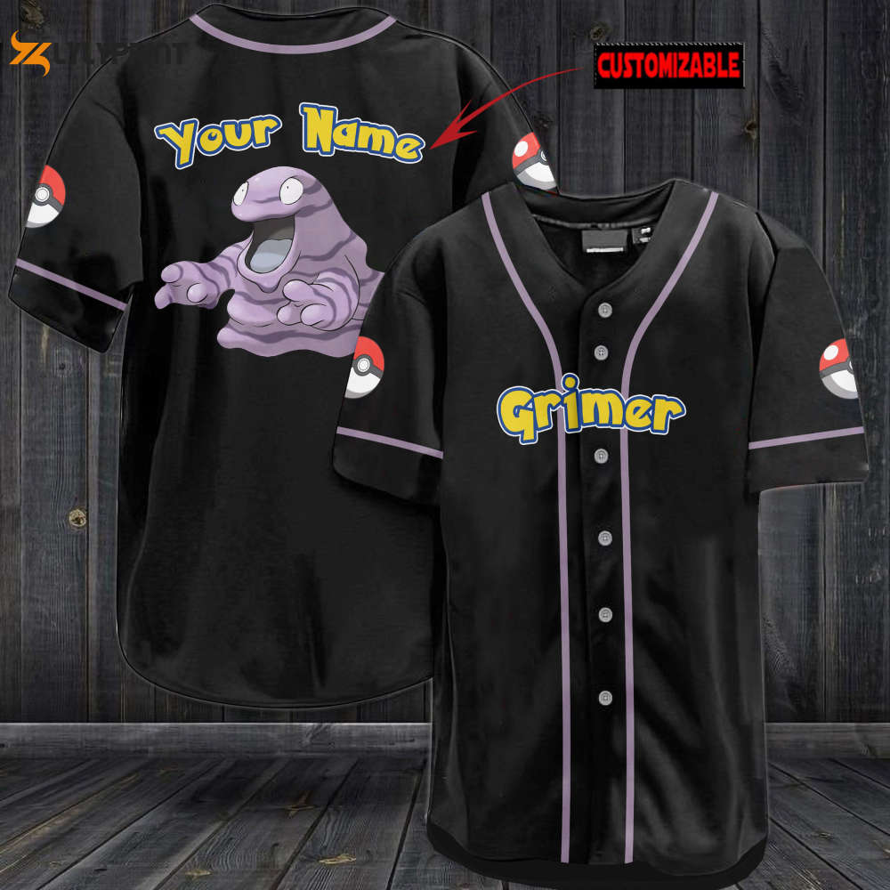 Personalized Grimer Baseball Jersey - lylyprint.com