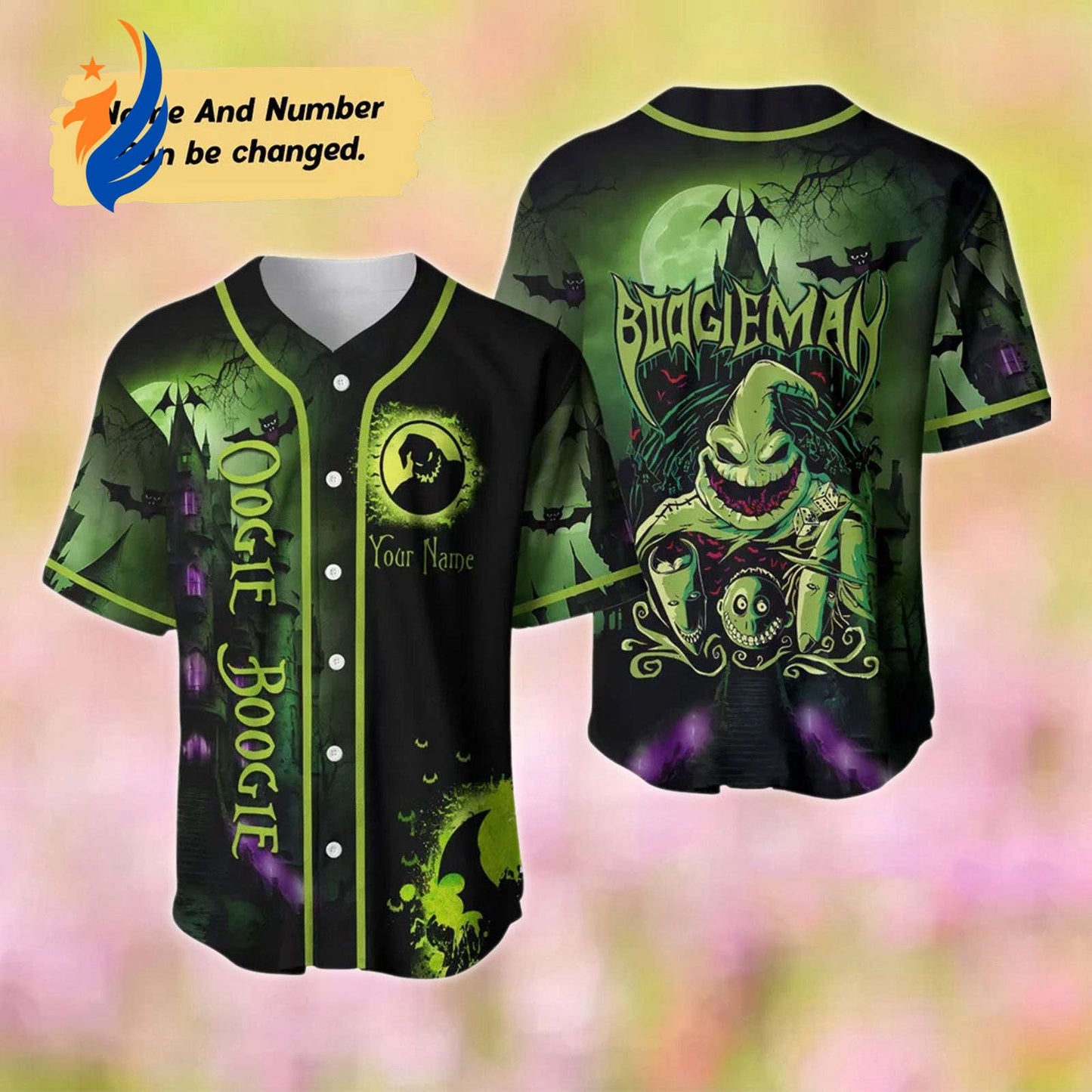 Custom Halloween Oogie Boogie Baseball Jersey - Personalized Nightmare Before Christmas Horror Shirt - Bafud