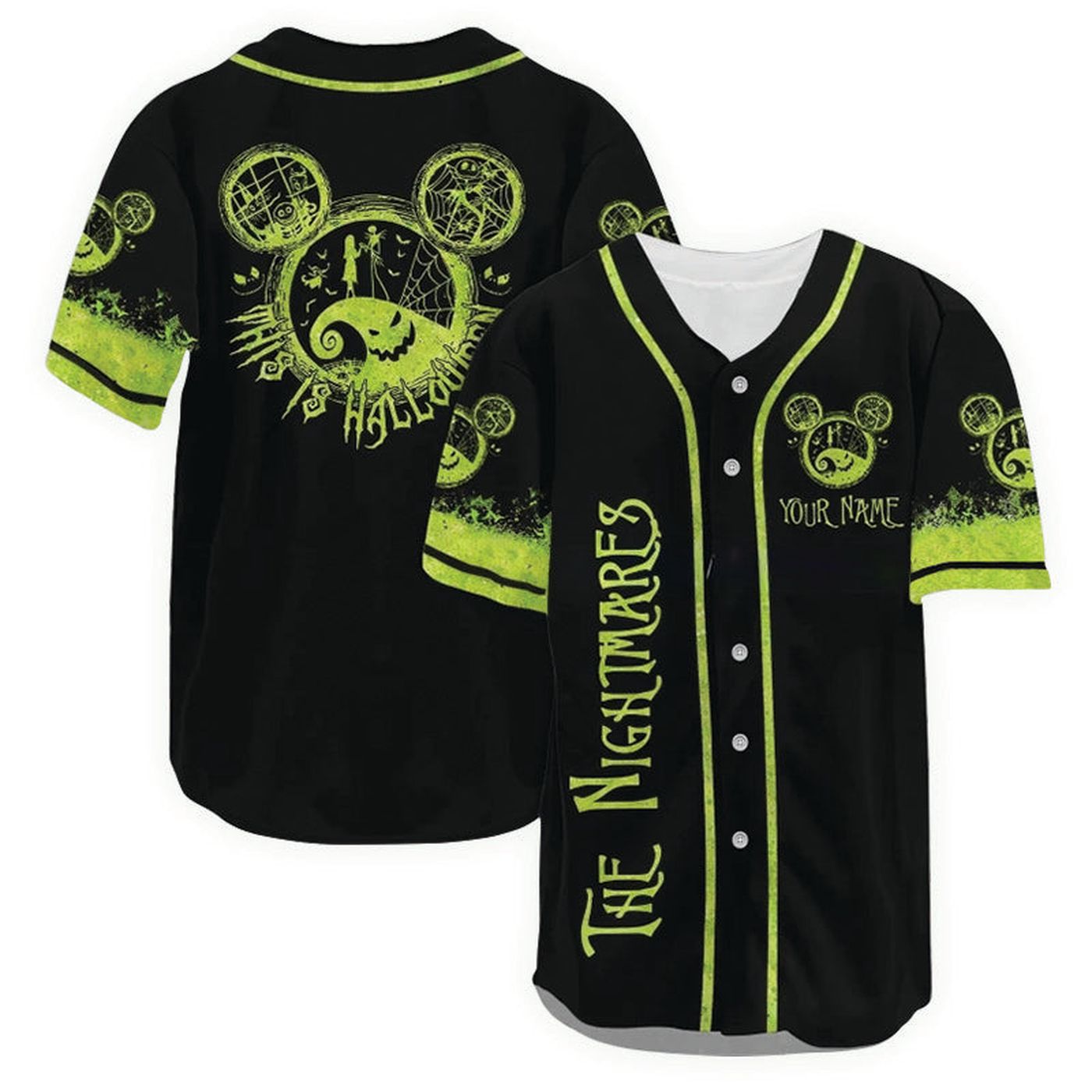 Personalized Jack Skellington This Is Halloween Baseball Jersey - Gift for Men Women - Gift for Men Women - lylyprint.com