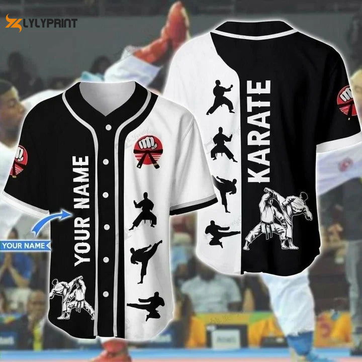 Personalized Karate All Over Print Unisex Baseball Jersey - Gift for Men Women - lylyprint.com