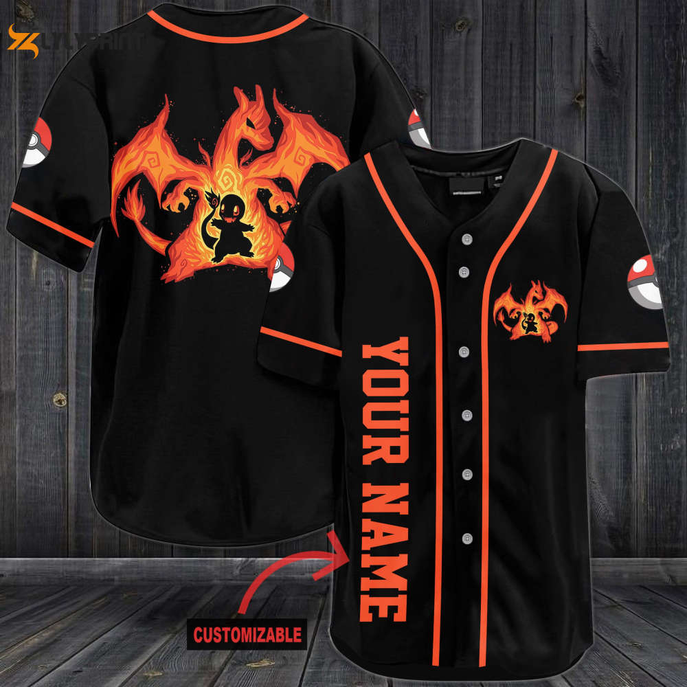 Personalized Lizardon Baseball Jersey - lylyprint.com
