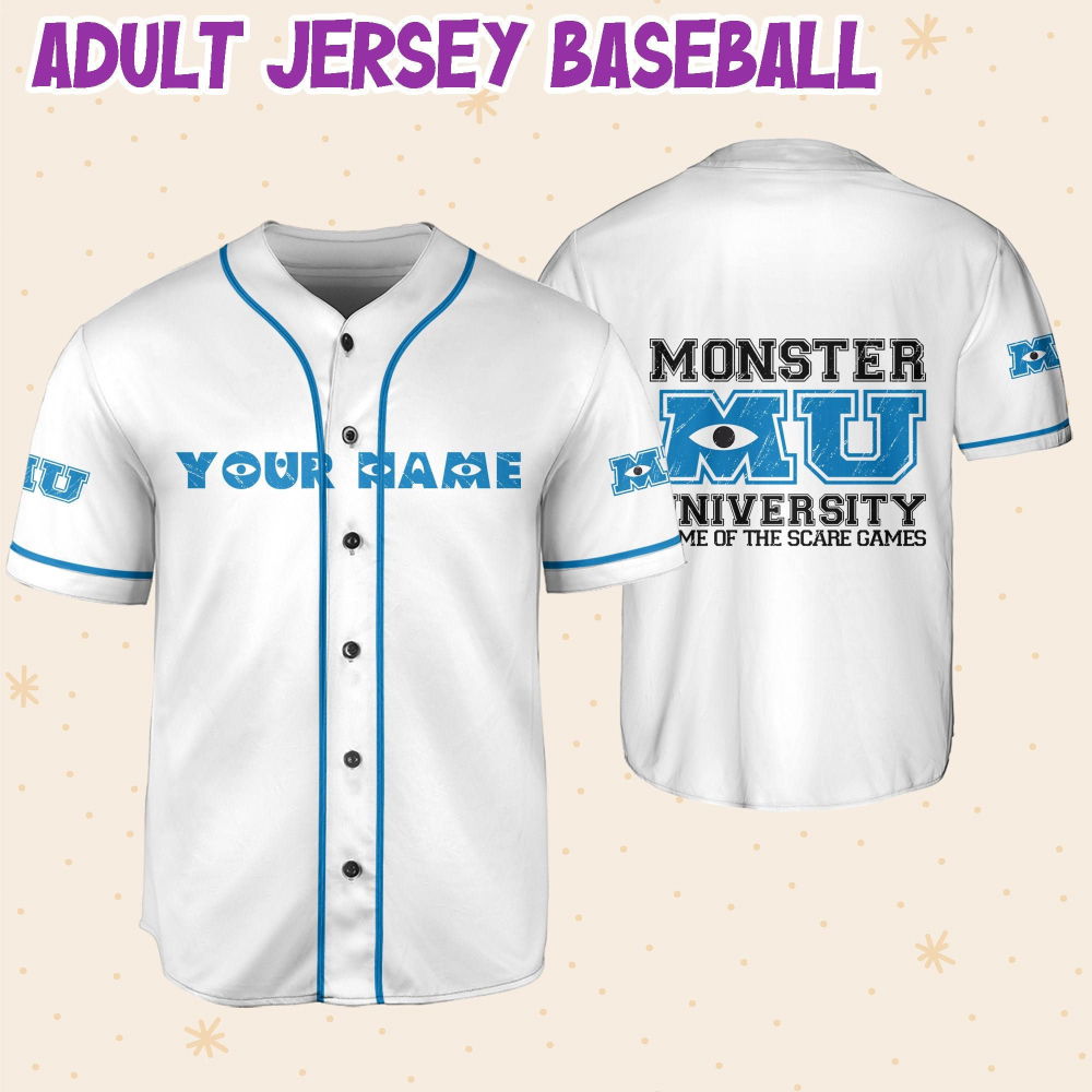 Personalized Monsters Inc Home Of The Scare Games Baseball Jersey - lylyprint.com
