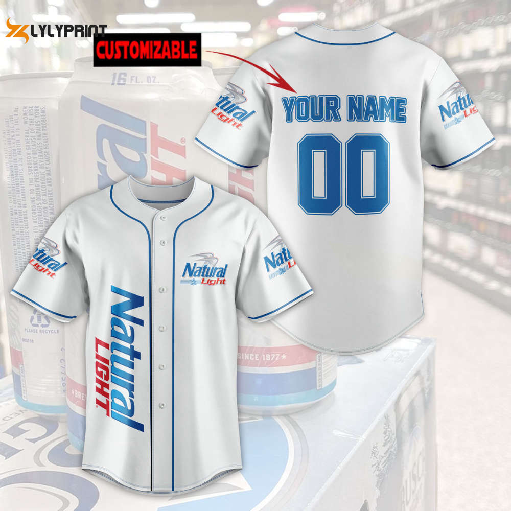 Personalized Natural Light Beer Baseball Jersey - lylyprint.com