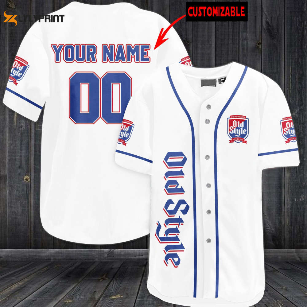 Personalized Old Style Beer Baseball Jersey - lylyprint.com
