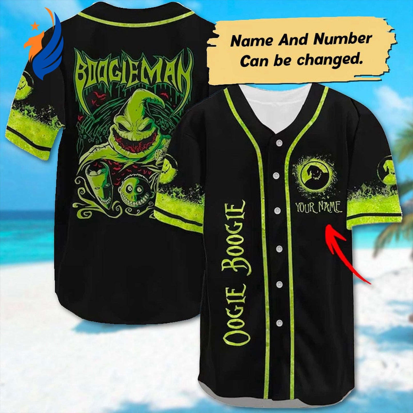 Custom Oogie Boogie Baseball Jersey: Nightmare Before Christmas Halloween Shirt - Horror Character - Bafud