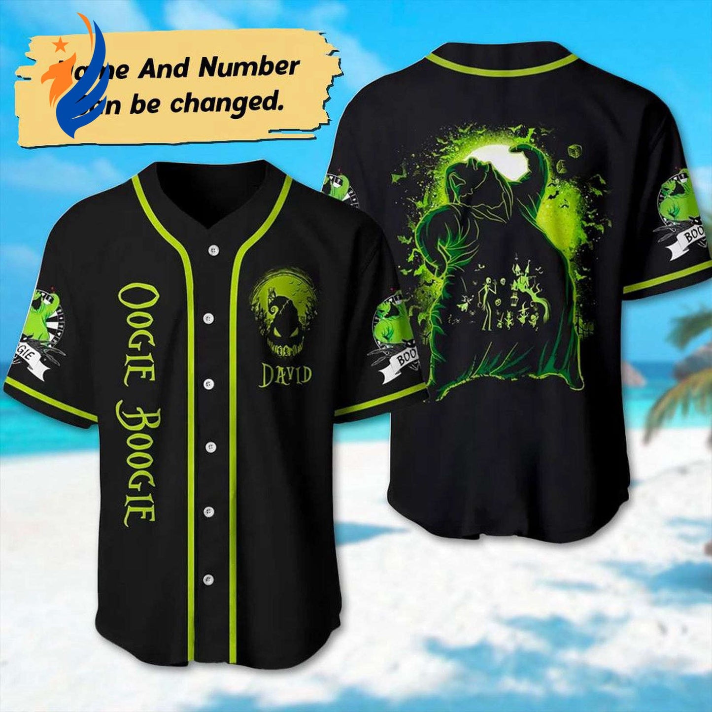 Custom Oogie Boogie Baseball Jersey - Nightmare Before Christmas Team Horror Halloween Shirt - Bafud