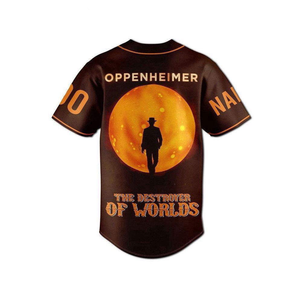 Personalized Oppenheimer Baseball Jersey For Men Women, The Destroyer Of Worlds Jersey Shirt - lylyprint.com